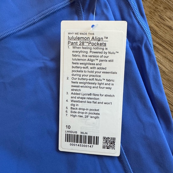 lululemon athletica Vibrant Blue Leggings - Picture 2 of 2